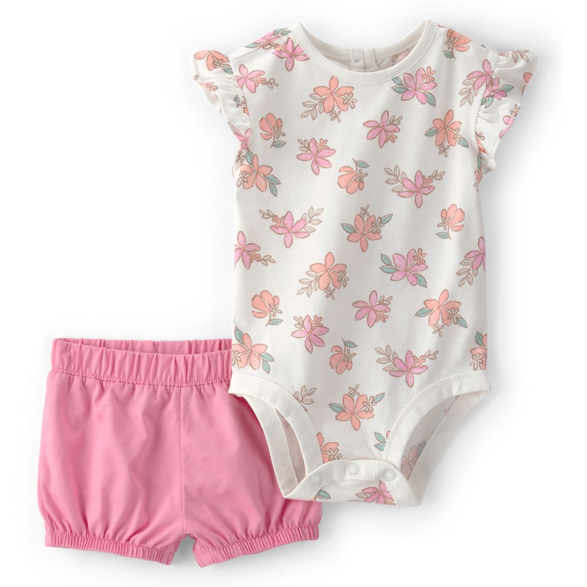 CARTER'S - Conjunto 2 Piezas Polera y Short Bebé Niña