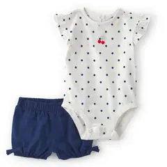 CARTER'S - Conjunto 2 Piezas Polera y Short Bebé Niña