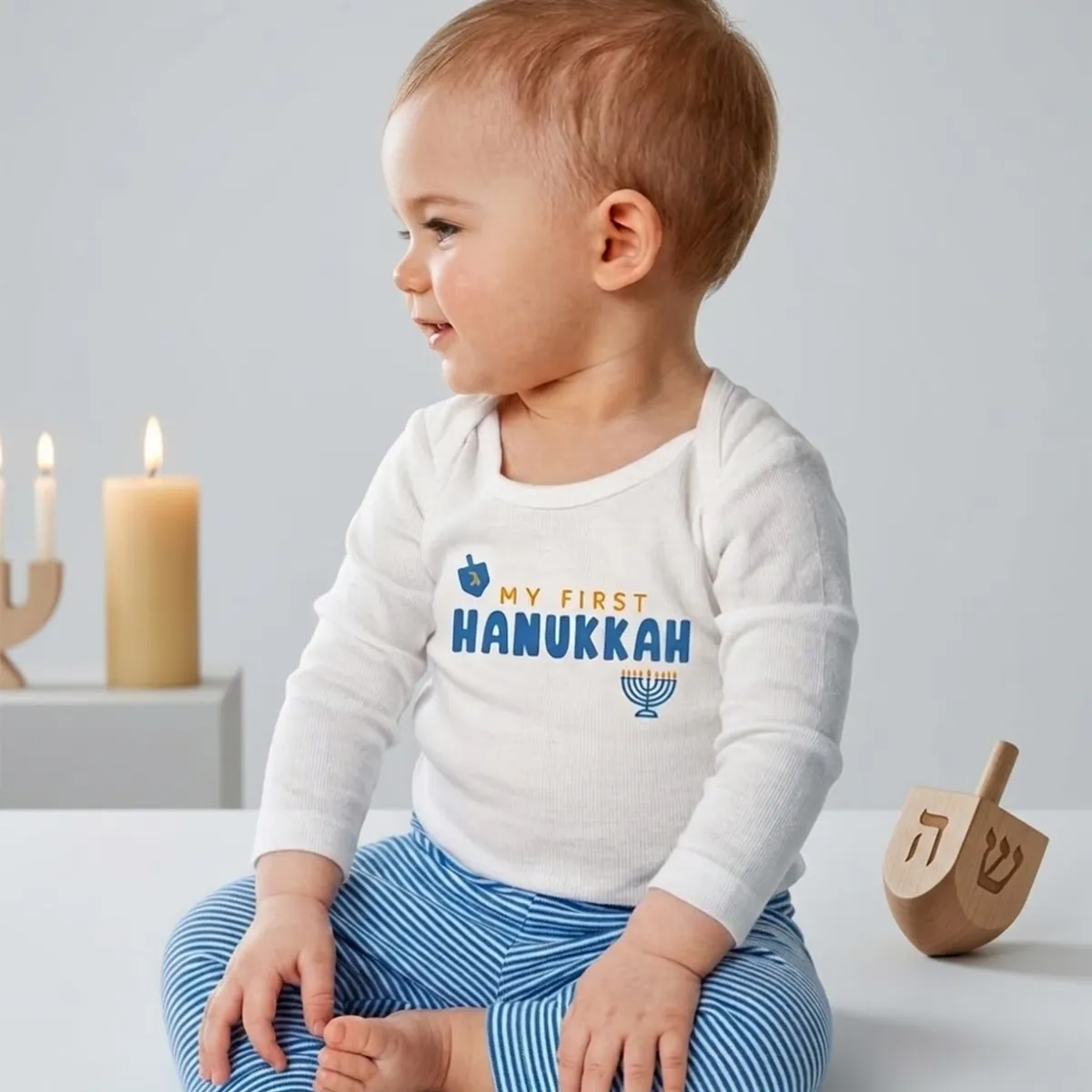CARTER'S - Conjunto 2 Piezas Hanukkah Body y Pantalón Bebé Carter's