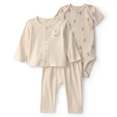 CARTER'S - Conjunto 3 Piezas Pantalón, Chaleco Liviano y Body Bebé Unisex