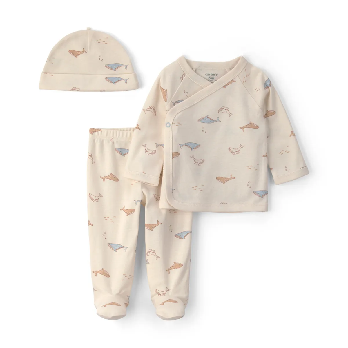 CARTER'S - Conjunto 3 Piezas Camiseta, Patita y Gorro Bebé Niño