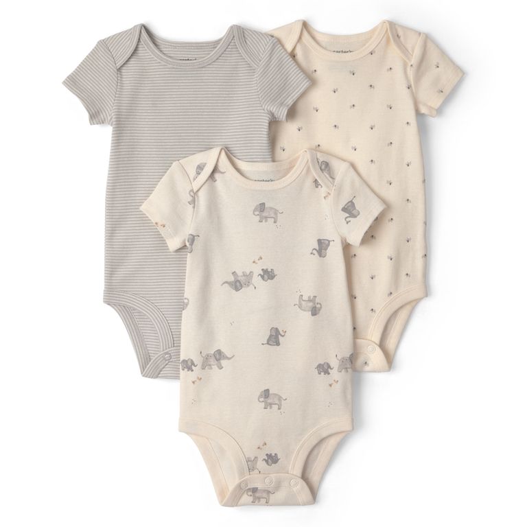 Pack 3 Bodys Algodón Bebé Unisex