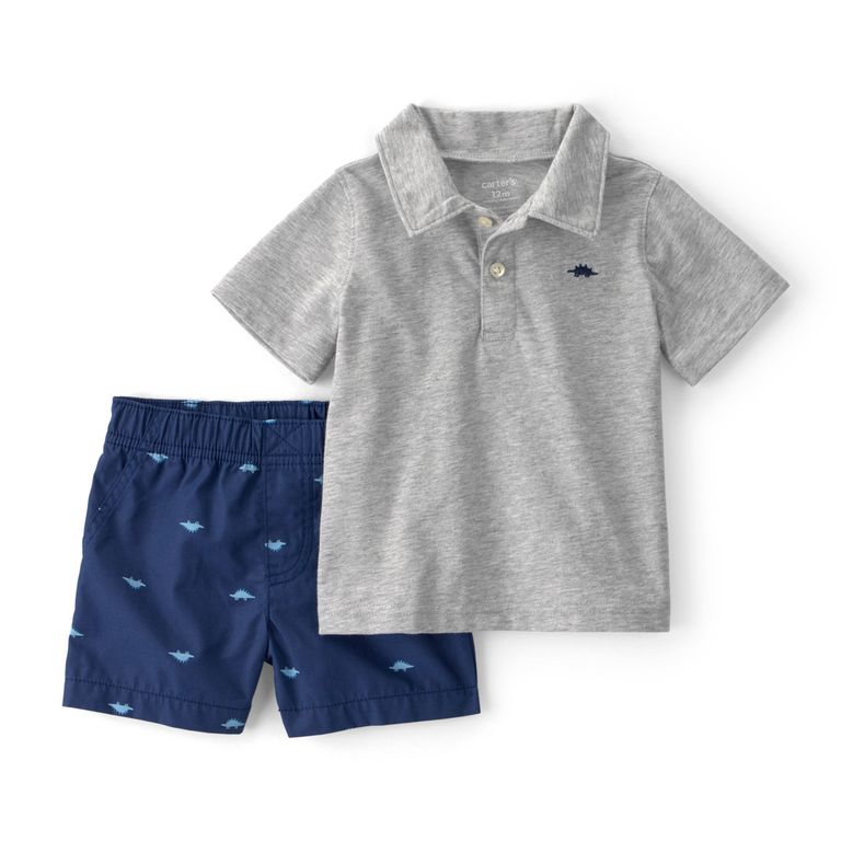 Conjunto 2 Piezas Polera y Short Bebé Niño