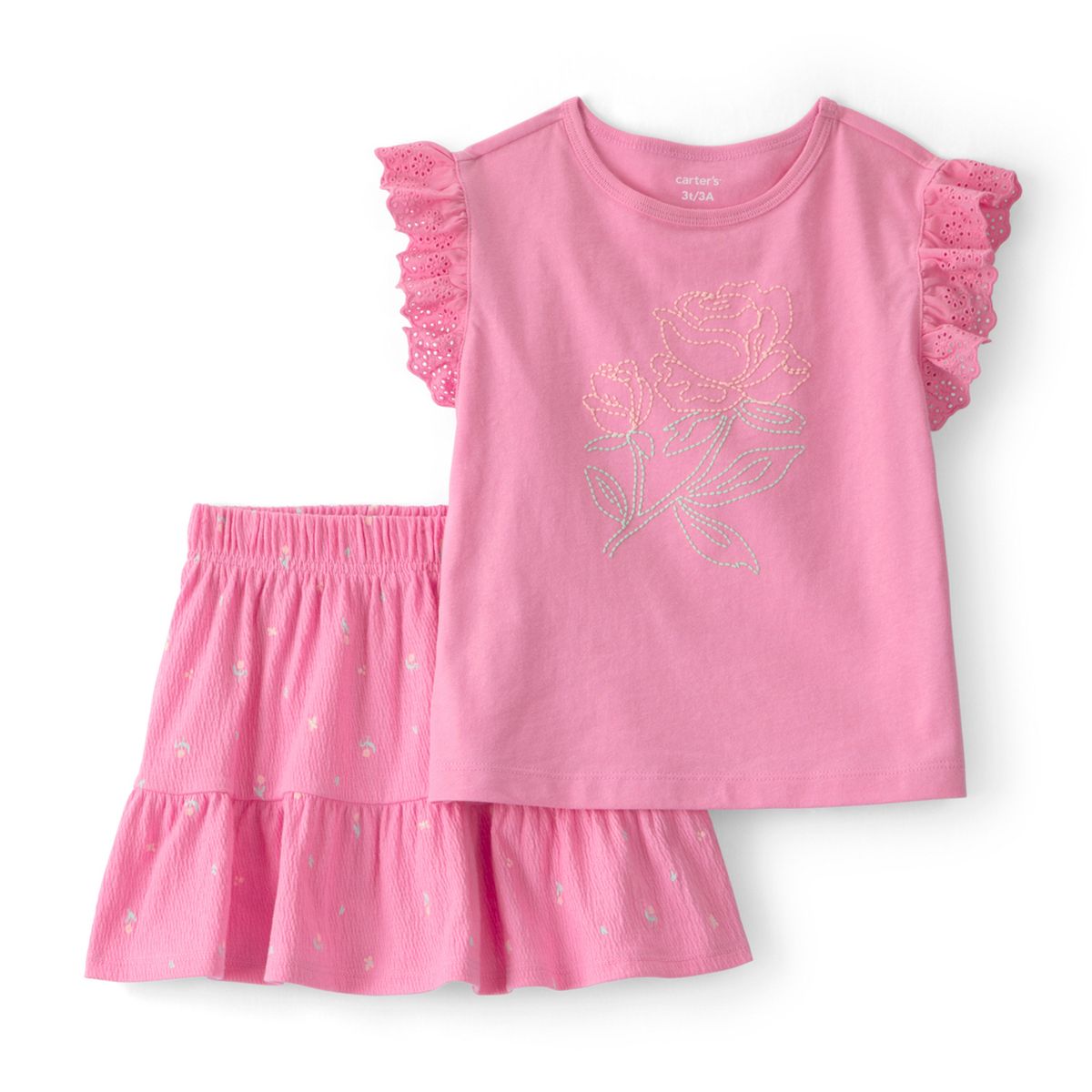 CARTER'S - Conjunto 2 Piezas Polera y Falda Niña Carter's
