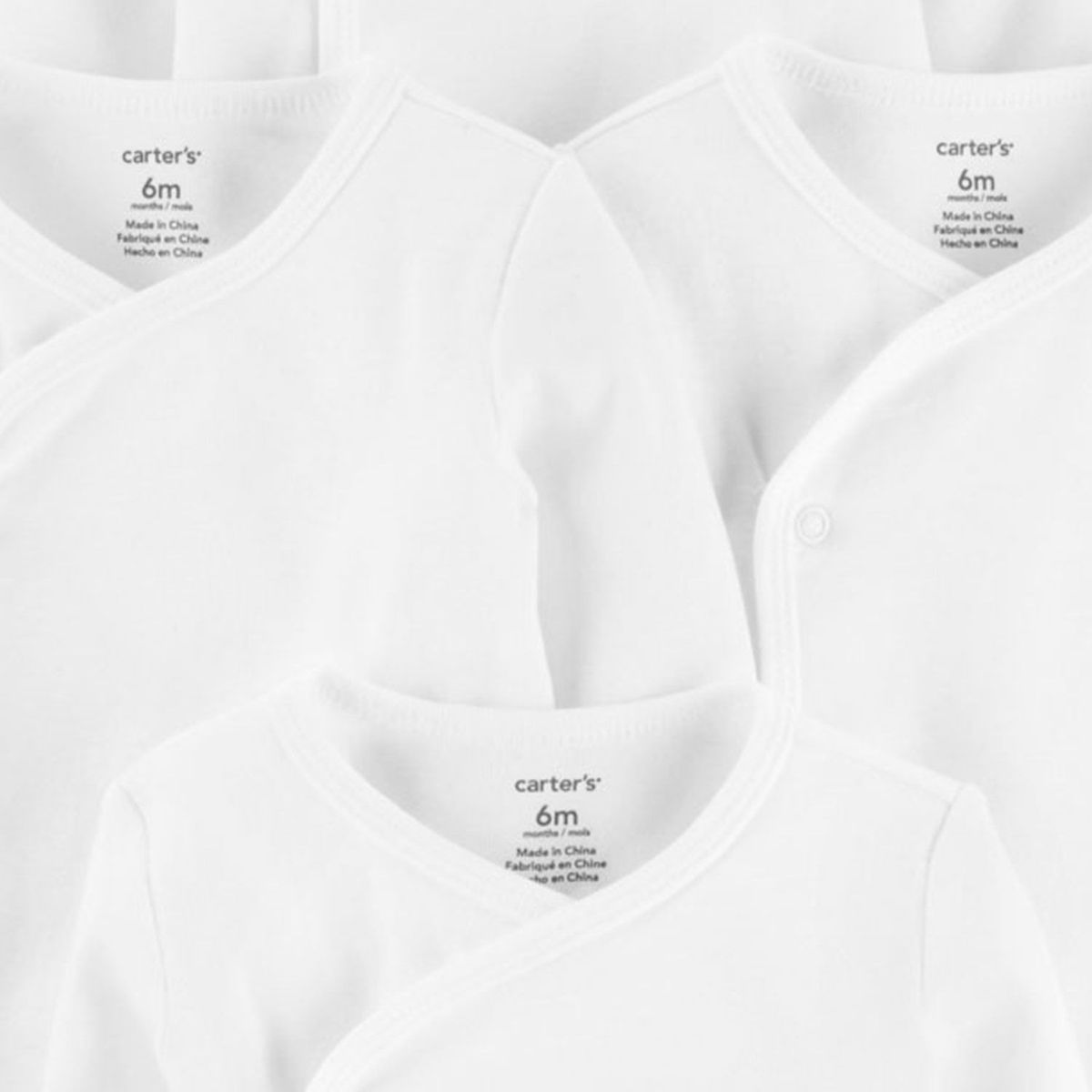 CARTER'S - Camiseta Básicas Algodón Manga Larga Pack 4 Unidades Unisex Bebé Carter's