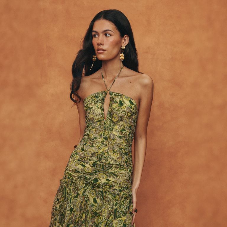 Vestido Aurelia Largo Estampado Mujer