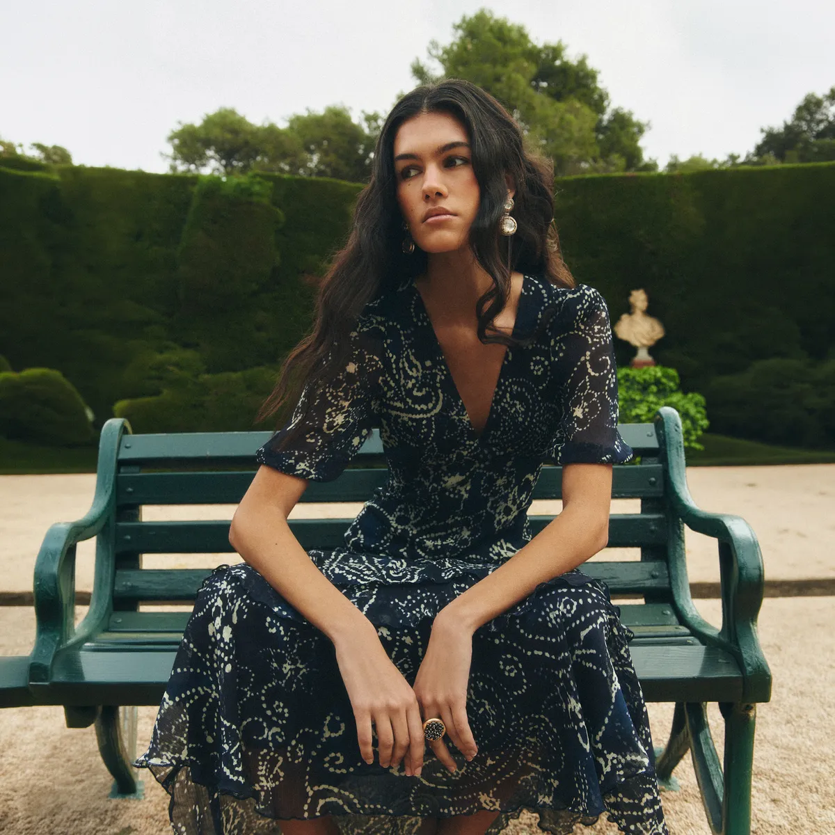 BAYMO - Vestido Ona Estampado Con Mangas Mujer Baymo