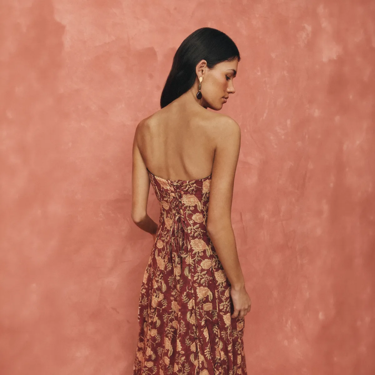 BAYMO - Vestido Lora Strapless 100% Algodón Mujer Baymo