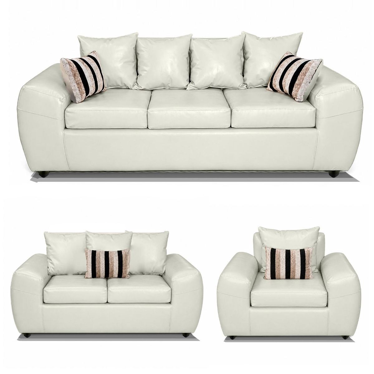 COMERCIALIZADORA ELEGANT DETAIL - Juego Living Sato 321 Pu Comercializadora Elegant Detail