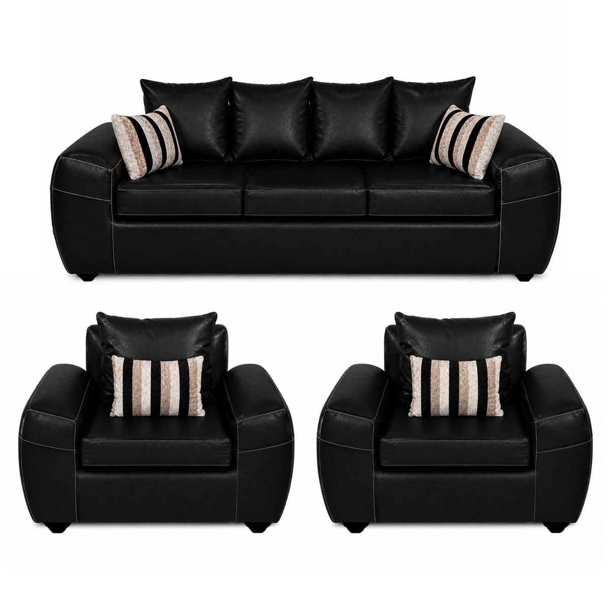 COMERCIALIZADORA ELEGANT DETAIL - Juego Living Sato 311 Pu Comercializadora Elegant Detail
