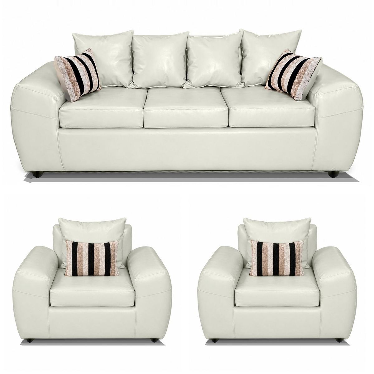 COMERCIALIZADORA ELEGANT DETAIL - Juego Living Sato 311 Pu Comercializadora Elegant Detail