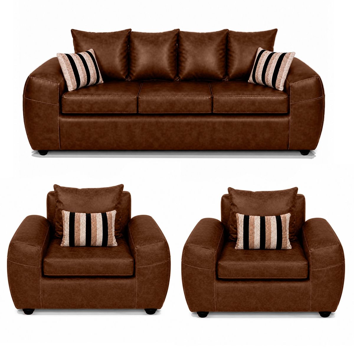 COMERCIALIZADORA ELEGANT DETAIL - Juego Living Sato 311 Pu Comercializadora Elegant Detail