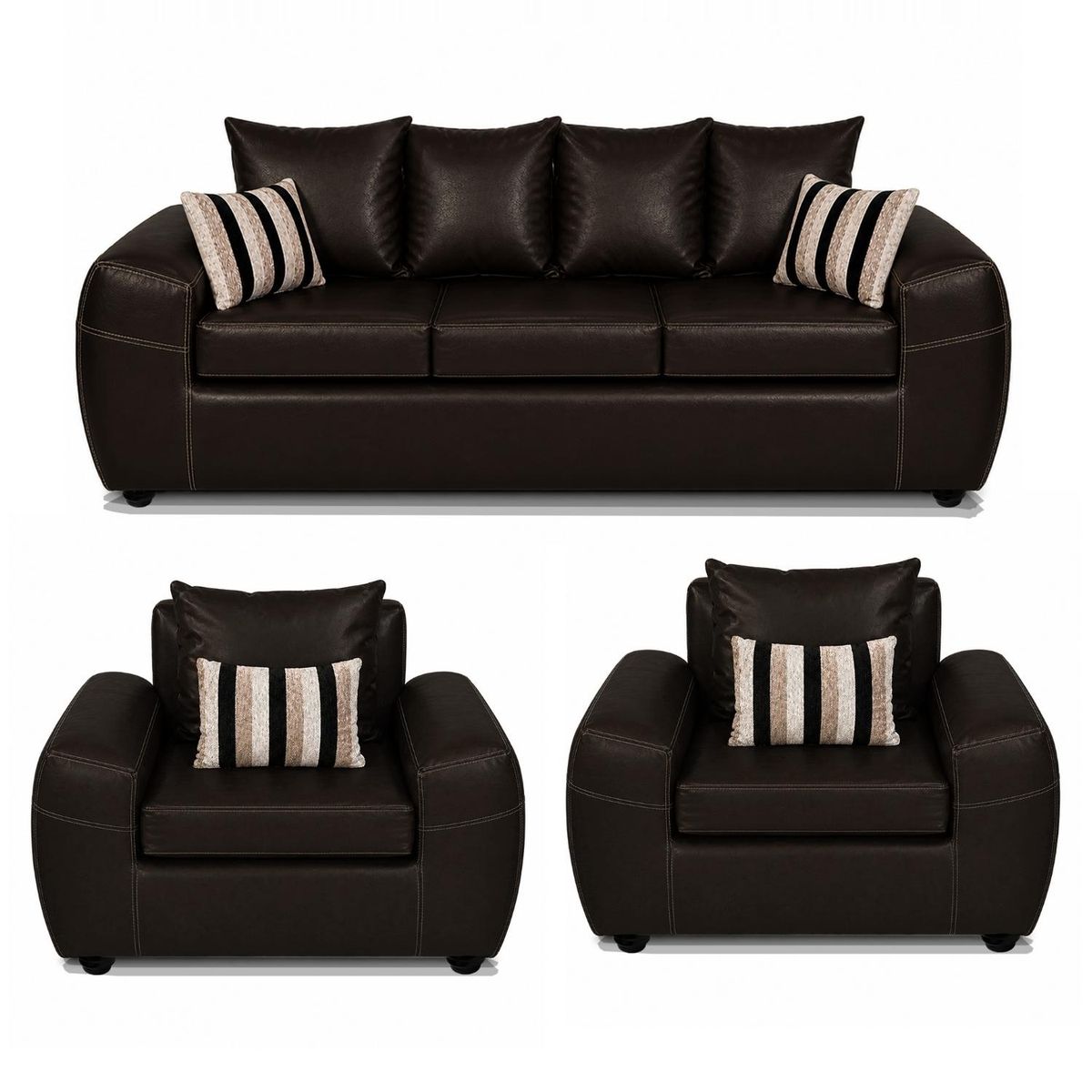 COMERCIALIZADORA ELEGANT DETAIL - Juego Living Sato 311 Pu Comercializadora Elegant Detail