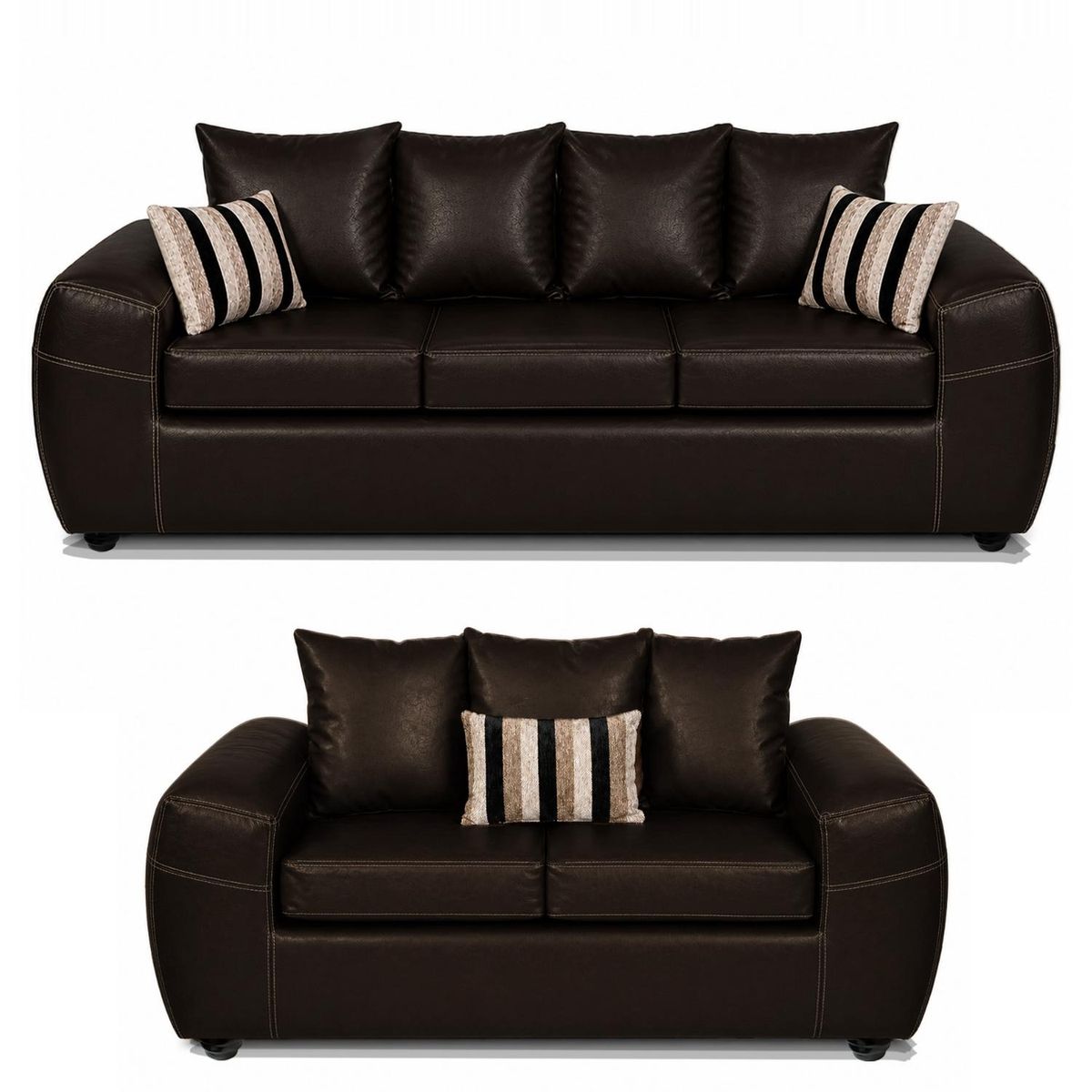 COMERCIALIZADORA ELEGANT DETAIL - Juego Living Sato 3+2 Pu Comercializadora Elegant Detail