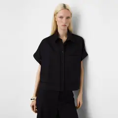 ADOLFO DOMINGUEZ - Camisa Manga Corta 100% Algodón Mujer
