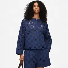 ADOLFO DOMINGUEZ - Chaqueta Broderie 100% Algodón Mujer
