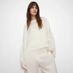 ADOLFO DOMINGUEZ - Sweater Capa Punto Calado Mujer