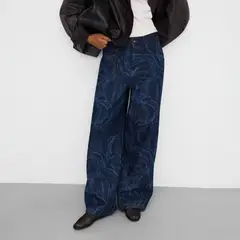 ADOLFO DOMINGUEZ - Pantalón Estampado 100% Algodón Mujer