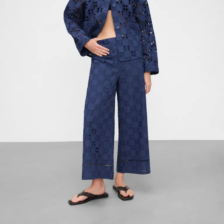Pantalón Broderie 100% Algodón Mujer