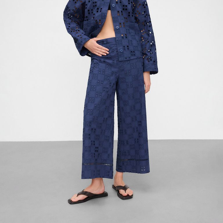 Pantalón Broderie 100% Algodón Mujer