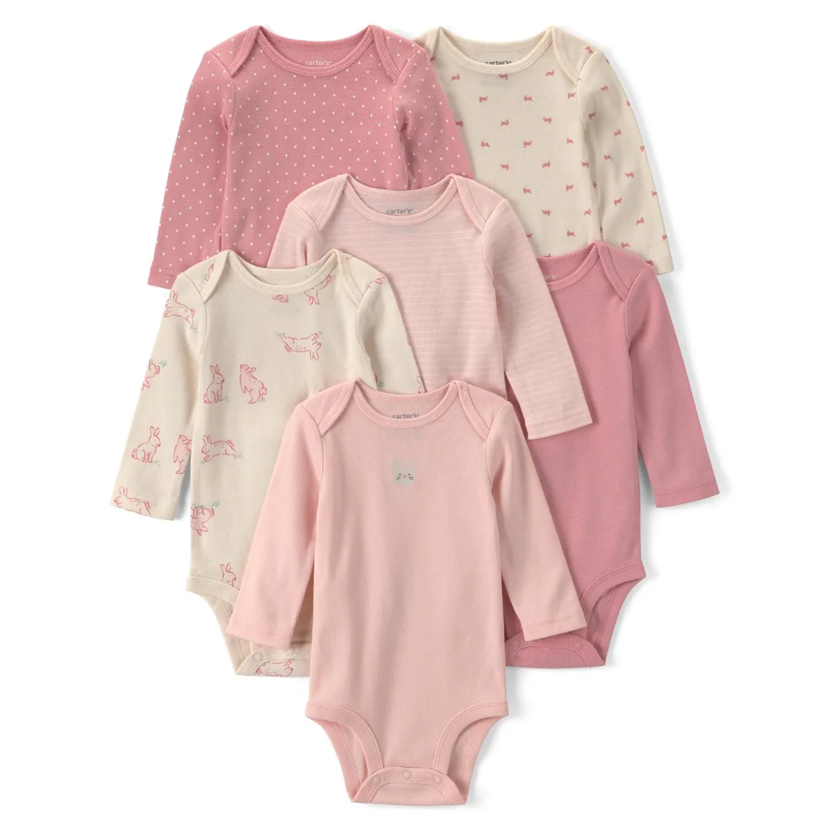 CARTER'S - Pack 6 Bodys Algodón Bebé Niña Carter´s