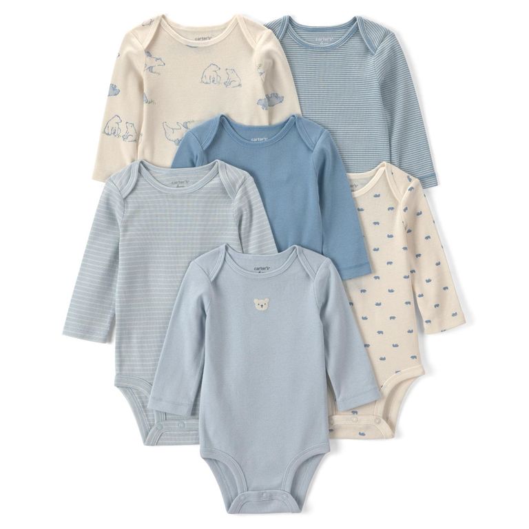 Pack 6 Bodys Algodón Bebé Unisex