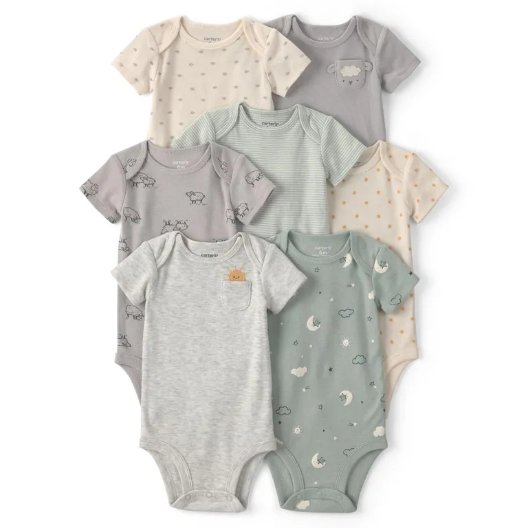 Pack 7 Bodys Algodón Bebé Unisex