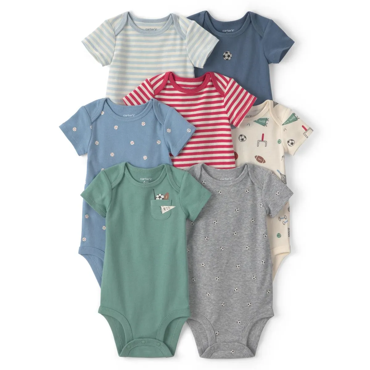 CARTER'S - Pack 7 Bodys Algodón Bebé Niño Carter's