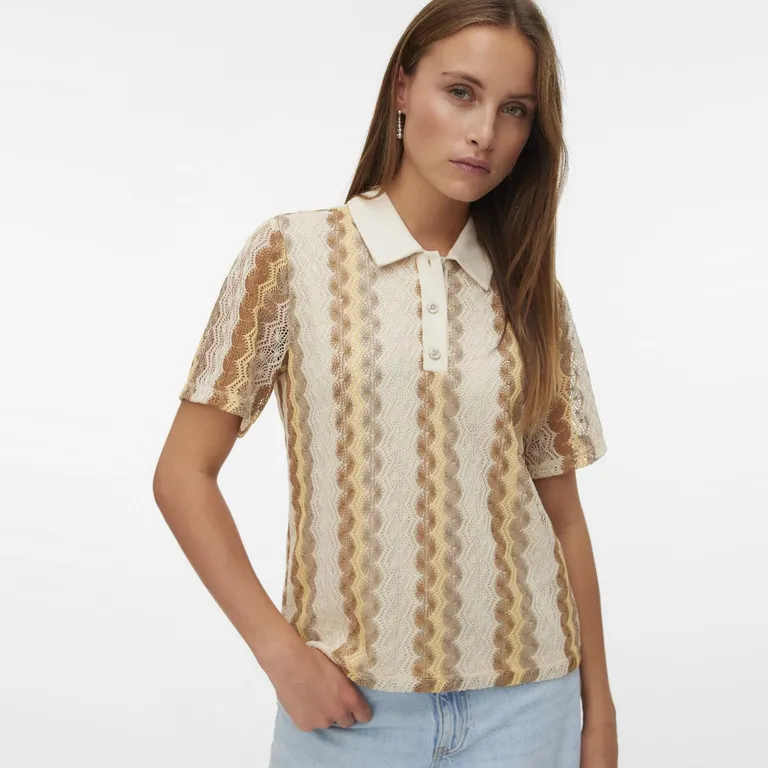 Polera Tejida Estampada Mujer