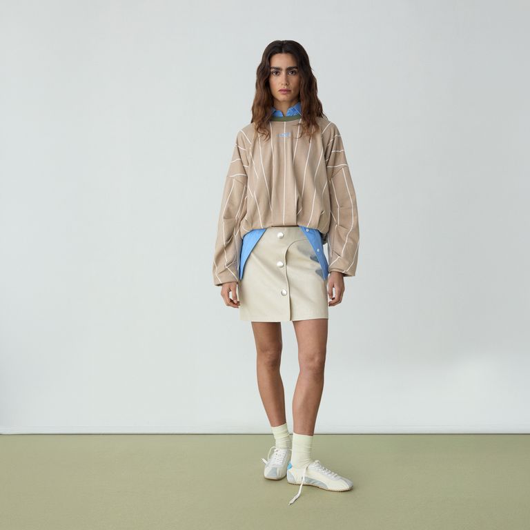 Falda Short Lena Efecto Cuero Mujer