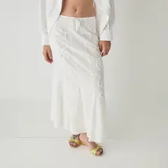 LAAGAM - Falda Midi 100% Algodón Mujer