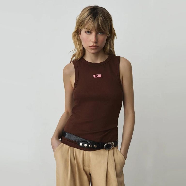 Top Logo Algodón Mujer