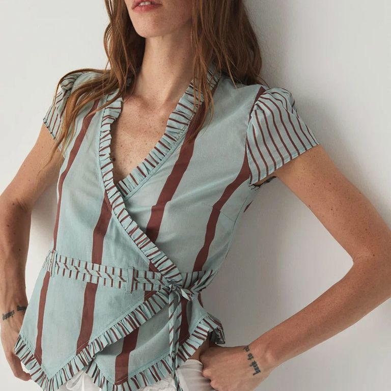 Blusa Atena Rayas 100% Algodón Mujer