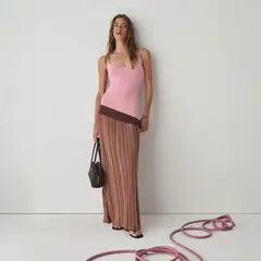 LAAGAM - Vestido Estampado Asimétrico Mujer