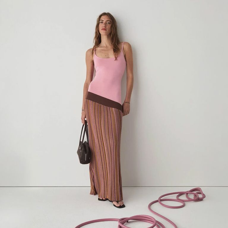 Vestido Estampado Asimétrico Mujer