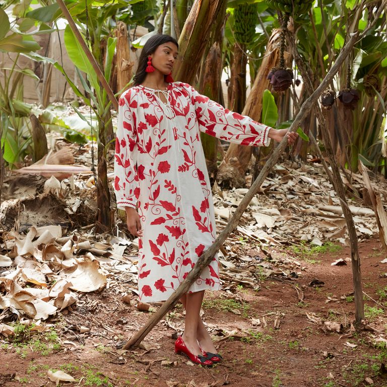 Vestido Estampado 100% Algodón Mujer