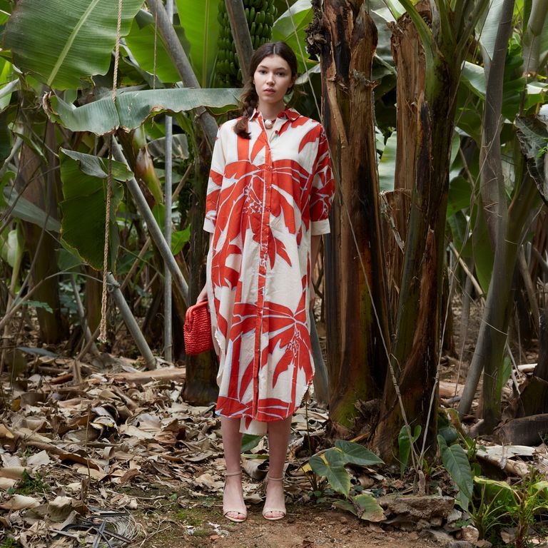Vestido Estampado 100% Algodón Mujer