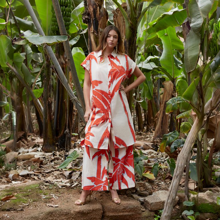 Vestido Estampado 100% Algodón Mujer