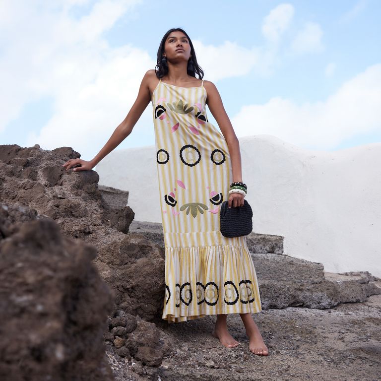 Vestido Estampado 100% Algodón Mujer