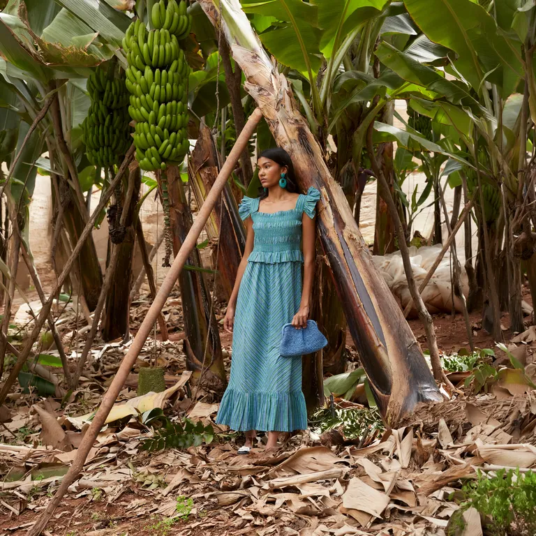 Vestido Estampado 100% Algodón Mujer