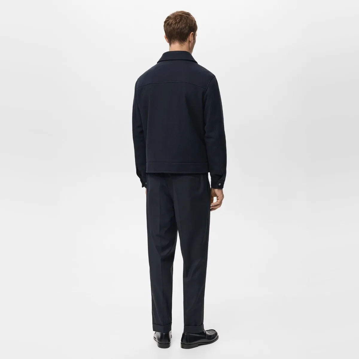 MANGO MAN - Chaqueta Paño Cremallera Hombre Mango Man