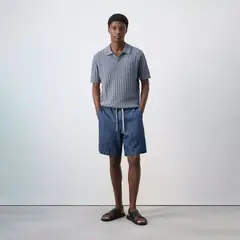 MANGO MAN - Bermudas Algodón Lino Cordón Hombre
