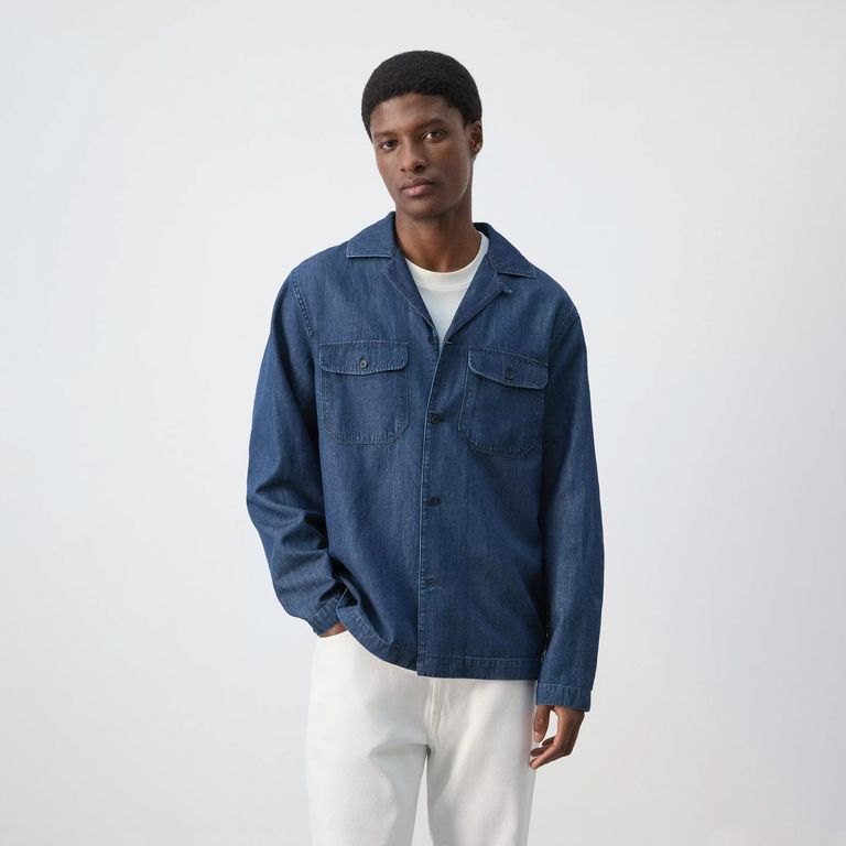 Sobrecamisa Vaquera Bolsillos Hombre