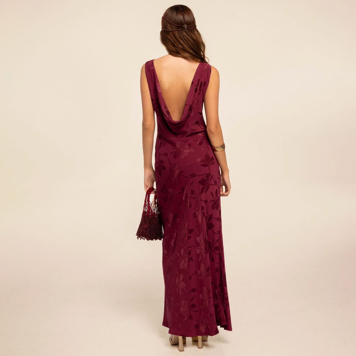 THE-ARE - Vestido Estampado Espalda Abierta Mujer The Are