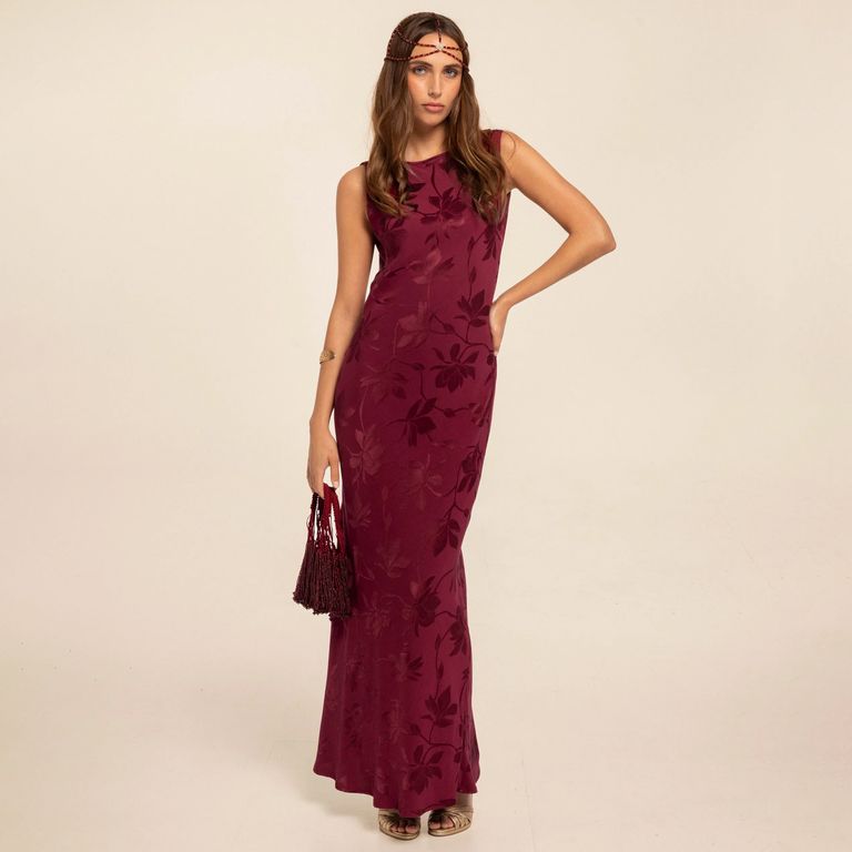 Vestido Estampado Espalda Abierta Mujer The Are
