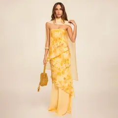 THE-ARE - Vestido Estampado Strapless Mujer The Are