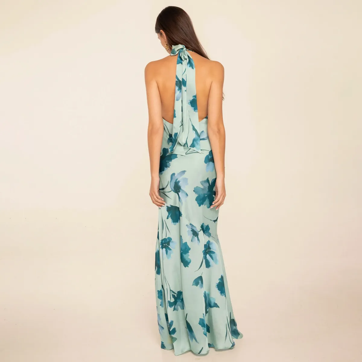 THE-ARE - Vestido Estampado Escote Drapeado Mujer The Are