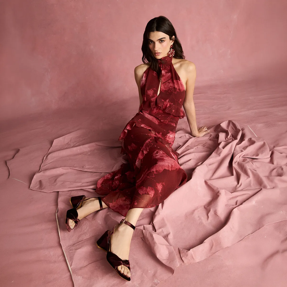 THE-ARE - Vestido Estampado Vuelos Mujer The Are