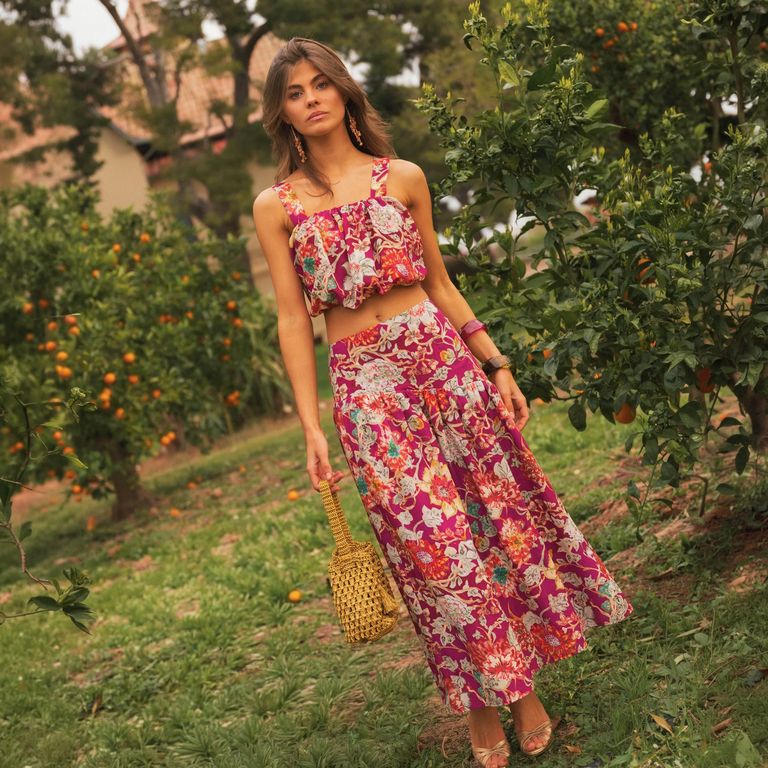 Falda Estampada Mujer The Are
