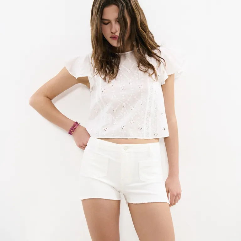 Short Patch Glitter Mujer